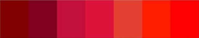 Significado del color rojo en sus diferentes tonalidades