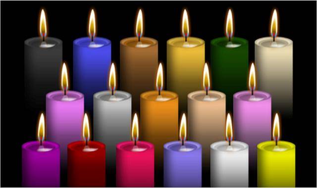 El significado de las velas y sus colores